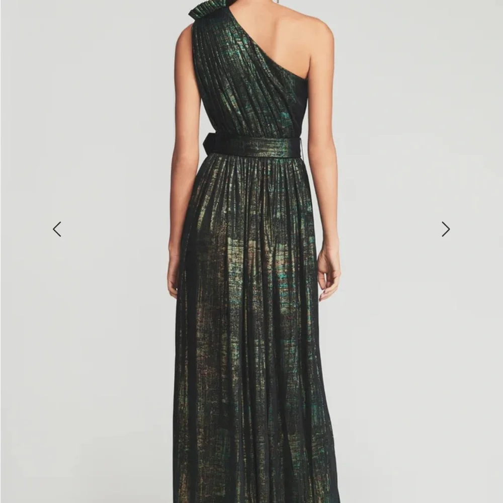 Retrofete Andrea One-Shoulder Metallic Black Dress - Picture 6 of 9